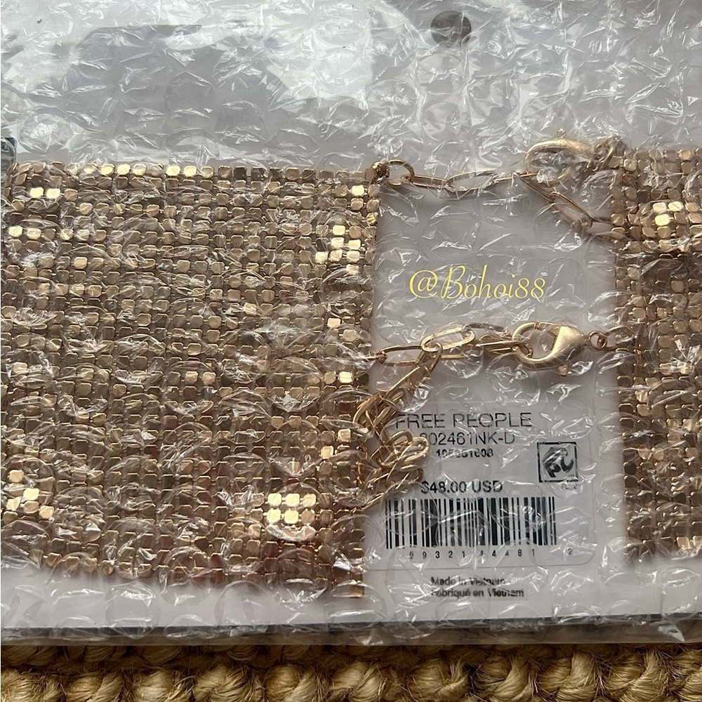 NWT Free People Chainmail Dancefloor Choker Necklace - Picture 9 of 10